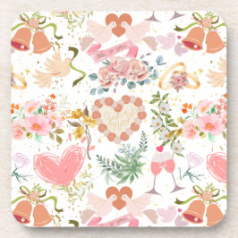 の結婚オーナメントパターン コースター