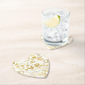 の結婚オーナメントパターン(金ゴールド02) ペーパーコースター (インサイチュ)