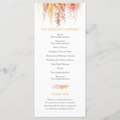 の結婚カスケード秋つる植物の水色 プログラム (裏面)