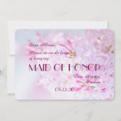 の結婚カスタマイズ可能な私のbridesmaid 招待状 (裏面)