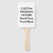 の結婚カスタムはハンドファンを好む – 白い長方形 ハンドファン (正面)