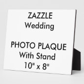 の結婚カスタムフォトプラーク10" x 8" フォトプラーク (側面)