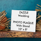 の結婚カスタムフォトプラーク10" x 8" フォトプラーク (側面)