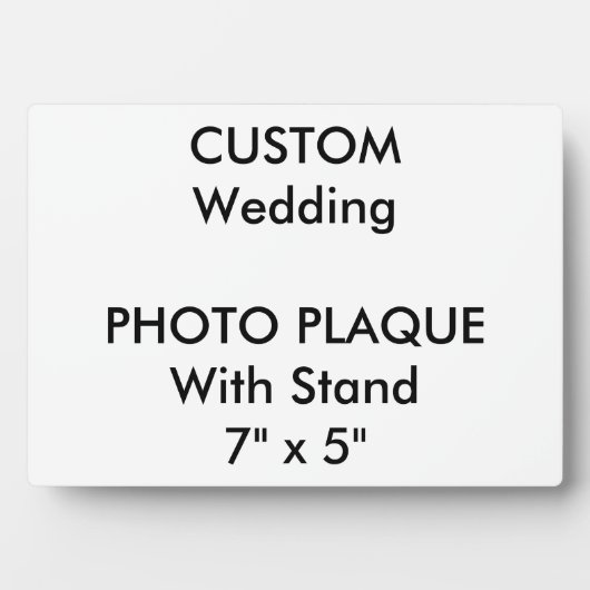 の結婚カスタムフォトプラーク7" x 5" フォトプラーク (正面)