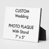 の結婚カスタムフォトプラーク7" x 5" フォトプラーク (側面)