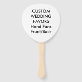 の結婚カスタムベージュ色ファンを好む – パドル ハンドファン (正面)