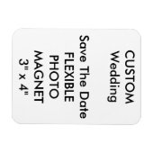 の結婚カスタム冷蔵庫用マグネット日付の保存 マグネット (横)