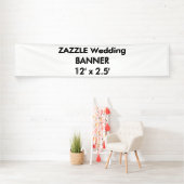 の結婚カスタムBanner 12' x 2.5' 横断幕 (インサイチュ)