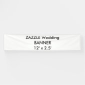 の結婚カスタムBanner 12' x 2.5' 横断幕 (横)