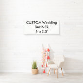 の結婚カスタムBanner 6' x 2.5' 横断幕 (インサイチュ)