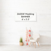 の結婚カスタムBanner 6' x 2.5' 横断幕 (インサイチュ)