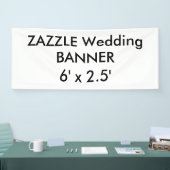 の結婚カスタムBanner 6' x 2.5' 横断幕 (トレードショー)