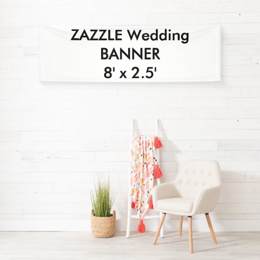 の結婚カスタムBanner 8' x 2.5' 横断幕 (インサイチュ)