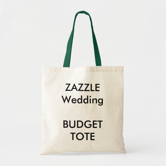 の結婚カスタムBudget Tote Bag GREENカラーハンドル トートバッグ (正面)