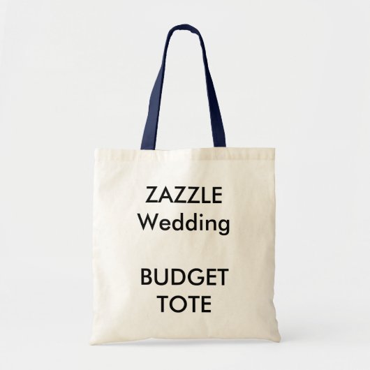 の結婚カスタムBudget Tote Bag NAVYカラーハンドル トートバッグ (正面)