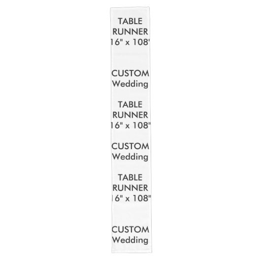 の結婚カスタムTable Runner 16" x 108" ロングテーブルランナー (正面)