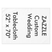 の結婚カスタムTableloth 52インチx 70インチ テーブルクロス (正面(横))