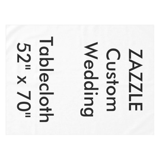 の結婚カスタムTableloth 52インチx 70インチ テーブルクロス (正面(横))