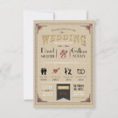 の結婚カップルのタイムラインの最初の愛の日招待状 招待状 (正面)