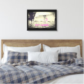 の結婚カップルのレトロスタイル50のダイナー キャンバスプリント (インサイチュ (寝室))