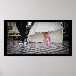 の結婚カップルのレトロスタイル50のダイナー ポスター