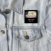 の結婚カップルのレトロスタイル50のダイナー 缶バッジ (インサイチュ)