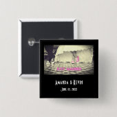 の結婚カップルのレトロスタイル50のダイナー 缶バッジ (正面&裏面)