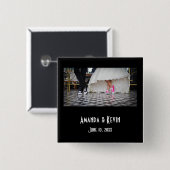 の結婚カップルのレトロスタイル50のダイナー 缶バッジ (正面&裏面)