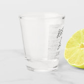 の結婚カップルの名前と日付Woodgrain ショットグラス (左)