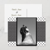 の結婚カップルは日付カードを保存する 案内ポストカード (正面/裏面)