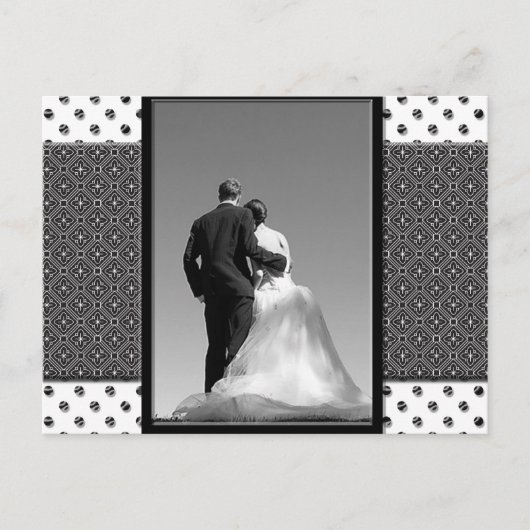 の結婚カップルは日付カードを保存する 案内ポストカード (正面)