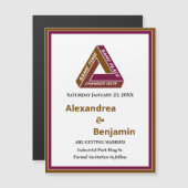 の結婚カップルは日付変更磁気を保存する (正面/裏面)