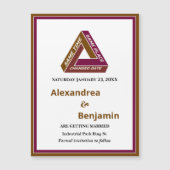 の結婚カップルは日付変更磁気を保存する (正面)