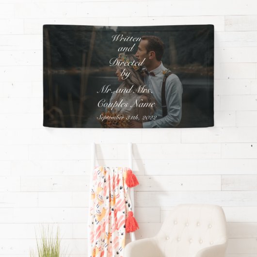 の結婚カップルカスタムのビニールバナー3' x 5'バナー 横断幕 (インサイチュ)