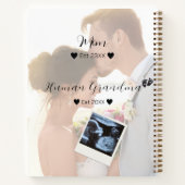 の結婚カップルカスタム写真雑誌 ノートブック (裏面)