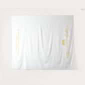 の結婚カップルカスタム背景 タペストリー (正面(横))