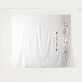 の結婚カップルカスタム背景 タペストリー (正面(横))