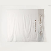 の結婚カップルカスタム背景 タペストリー (正面(横))