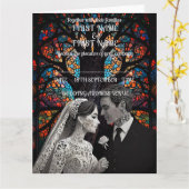 の結婚カップルパーソナライズされたギフトアイディア カード (黄色い花)