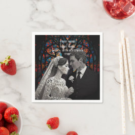 の結婚カップルパーソナライズされたギフトアイディア スタンダードカクテルナプキン