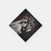の結婚カップルパーソナライズされたギフトアイディア スタンダードカクテルナプキン (角)