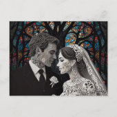 の結婚カップルパーソナライズされたギフトアイディア ポストカード (裏面)