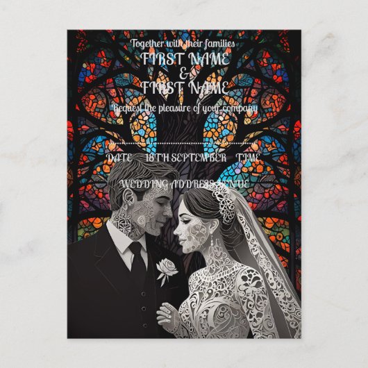 の結婚カップルパーソナライズされたギフトアイディア ポストカード (正面)