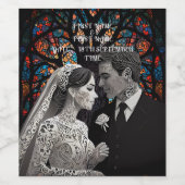 の結婚カップルパーソナライズされたギフトアイディア ワインラベル (シングルラベル)