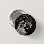 の結婚カップルパーソナライズされたギフトアイディア 缶バッジ (正面&裏面)