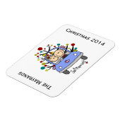 の結婚カップルパーソナライズされたホリデーフレキシ磁石 マグネット (左側)