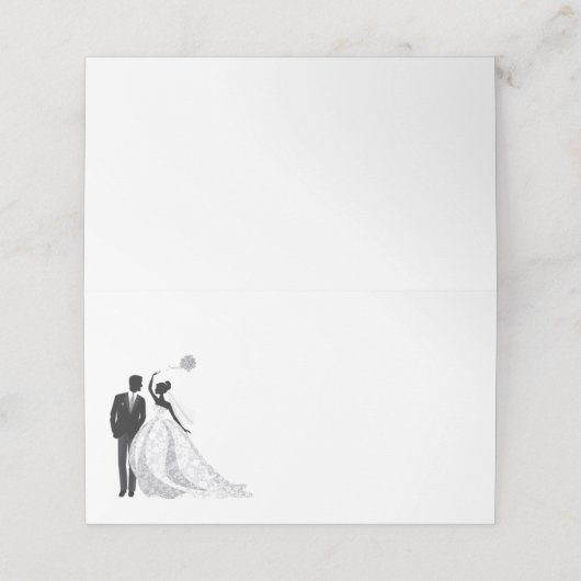 の結婚カップル名座席表 プレイスカード (外部開封)