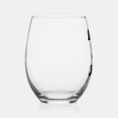 の結婚カップル新郎新婦ブラック ステムなしワイングラス (右)