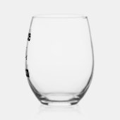 の結婚カップル新郎新婦ブラック ステムなしワイングラス (左)