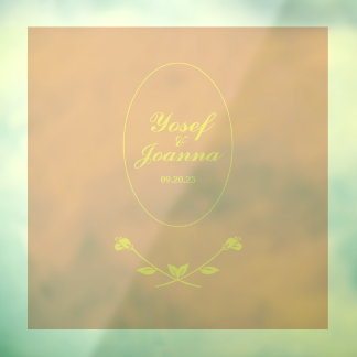 の結婚カップル透明フロアデカールとシール ウィンドウサイン